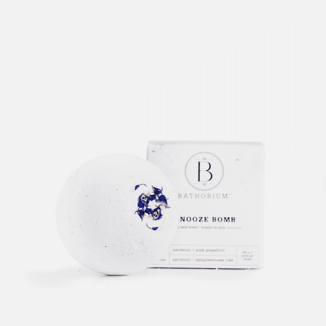 Bathorium Snooze Bomb luxury sleep bath bomb natural relaxation bath self-care wellness bedtime routine UK Bota France