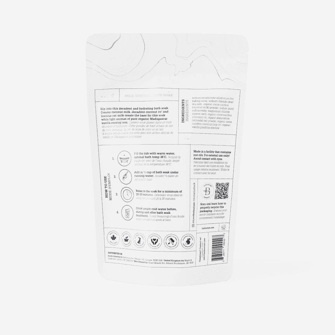 Bathorium MILK Mineral Bath Soak Bath & Body | Botā natural skincare.