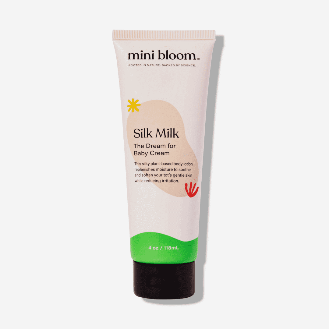 Mini Bloom Silk Milk natural baby moisturizer plant-based skincare gentle hydrating baby lotion sensitive skin France UK