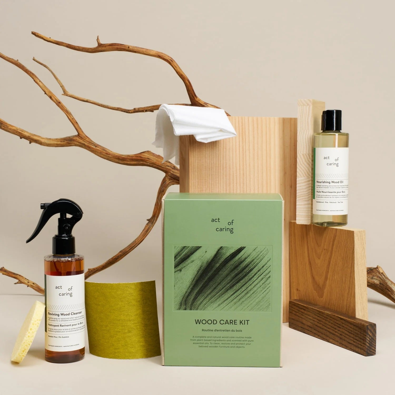 Act of Caring Natural Nourishing Wood Oil Home | Botā natural skincare.