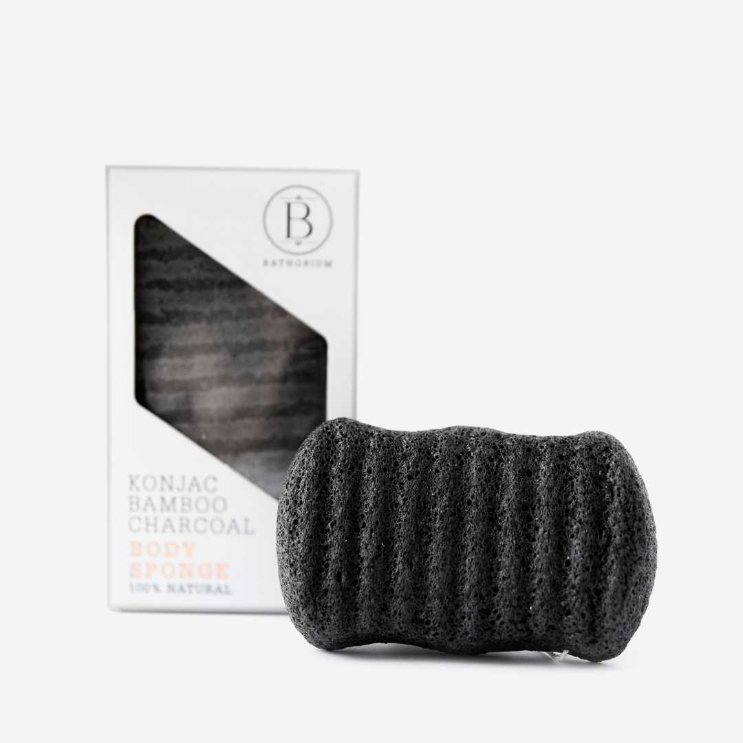 Konjac Bamboo Charcoal Body Sponge by Bathorium