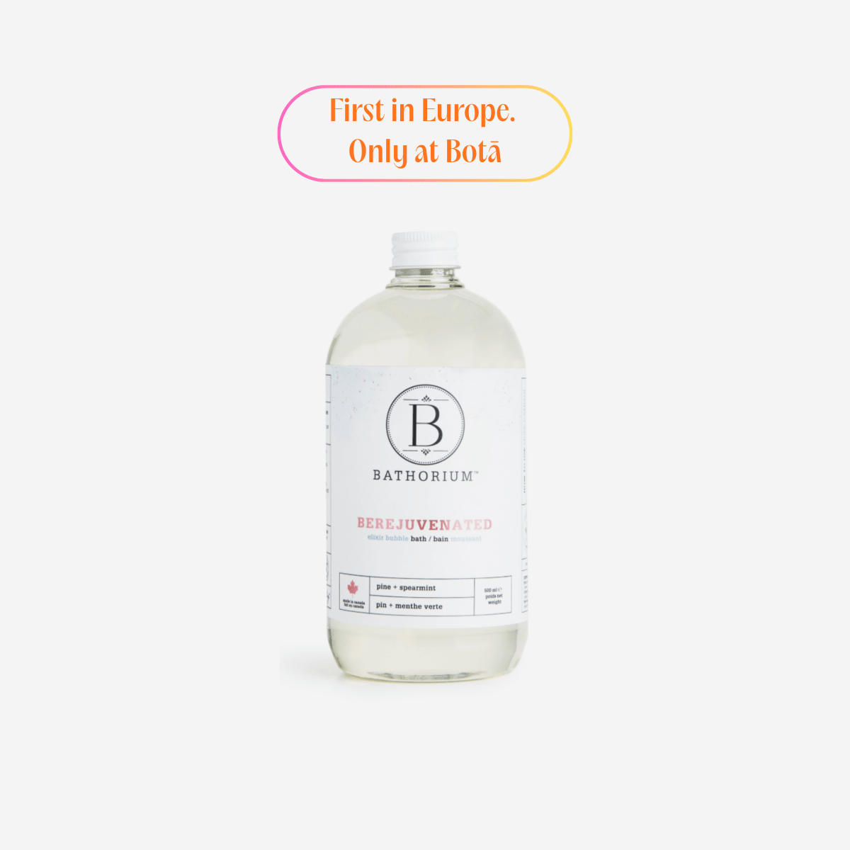 Bathorium rejuvenating natural bubble bath muscle recovery natural wellness bath soothing recovery treatment Botā France UK