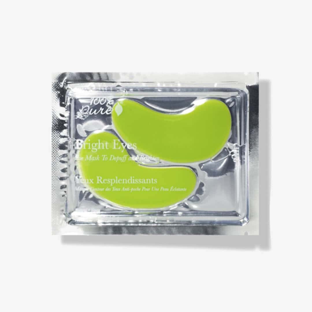 100 Pure bright eyes mask under-eye treatment caffeine clean beauty eye care hydrating organic aloe puffiness Botā france UK