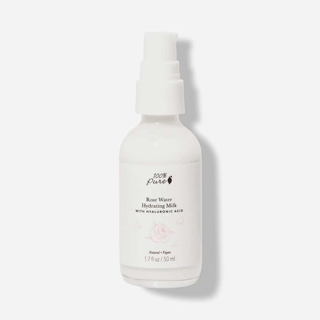 100Pure Rose water hydrating milk sensitive skin natural rose water toner moisturizer dry skin hydration Bota France UK