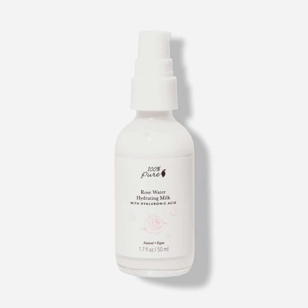 100Pure Rose water hydrating milk sensitive skin natural rose water toner moisturizer dry skin hydration Bota France UK