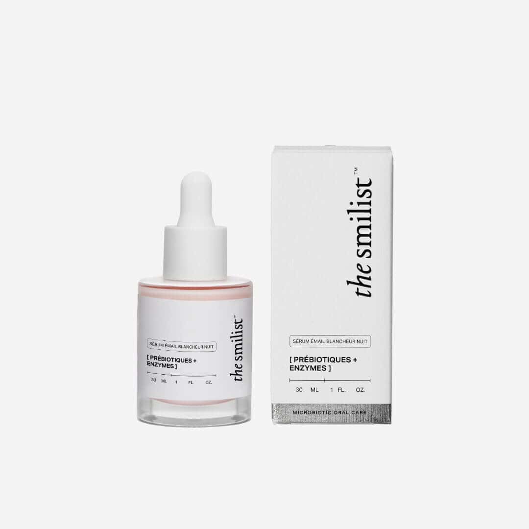 The Smilist natural teeth whitening serum enamel safe whitening clean oral care enzymes overnight treatment UK France Botā