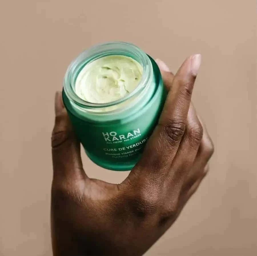 Hokaran CBD face mask purifying hemp mask natural acne treatment adult acne stressed skin hormonal breakouts UK France Botā