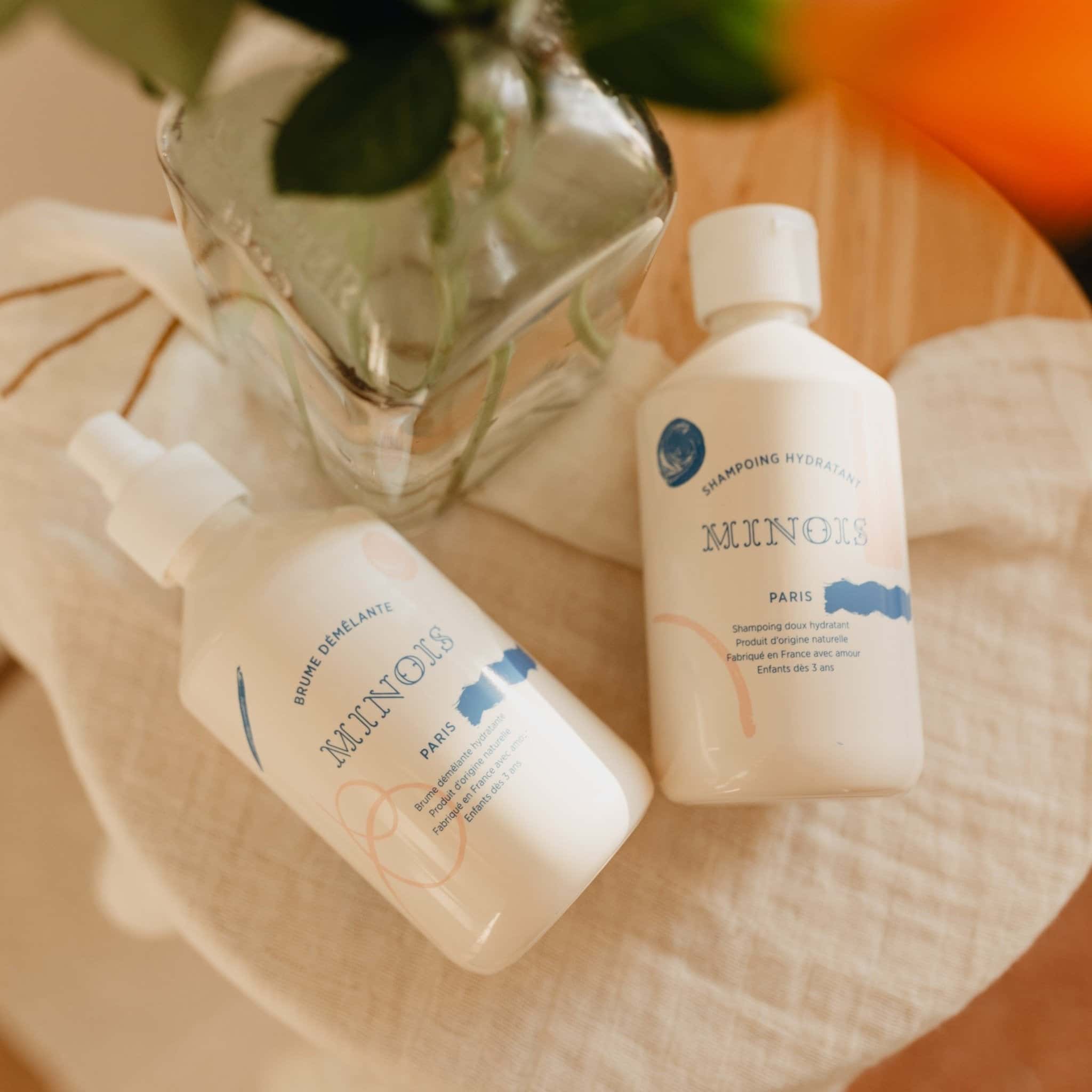 Minois French gentle baby shampoo sulfate-free hydrating organic delicate hair scalp premium baby hair care Botā France UK