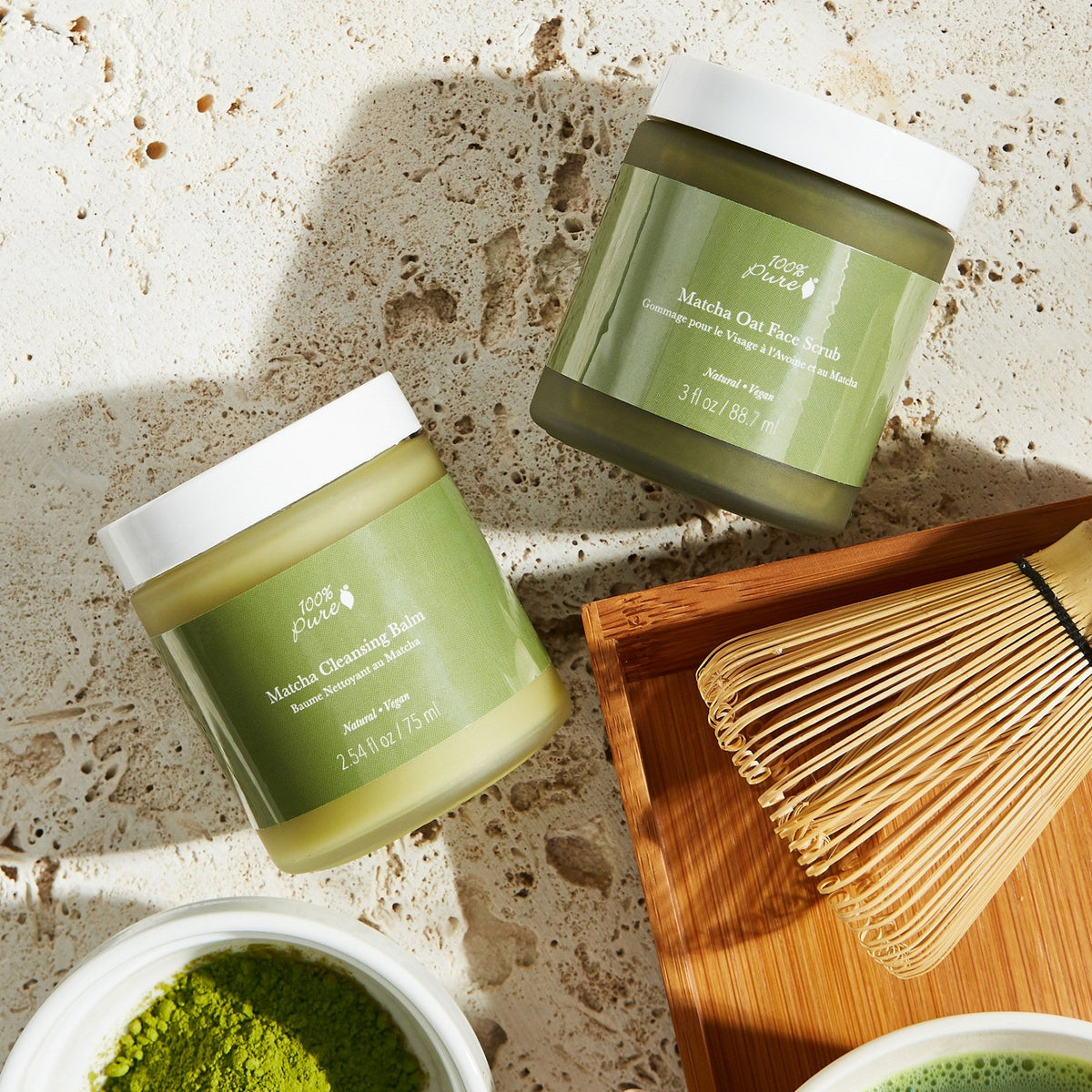 100% PURE Matcha Cleansing Balm jar