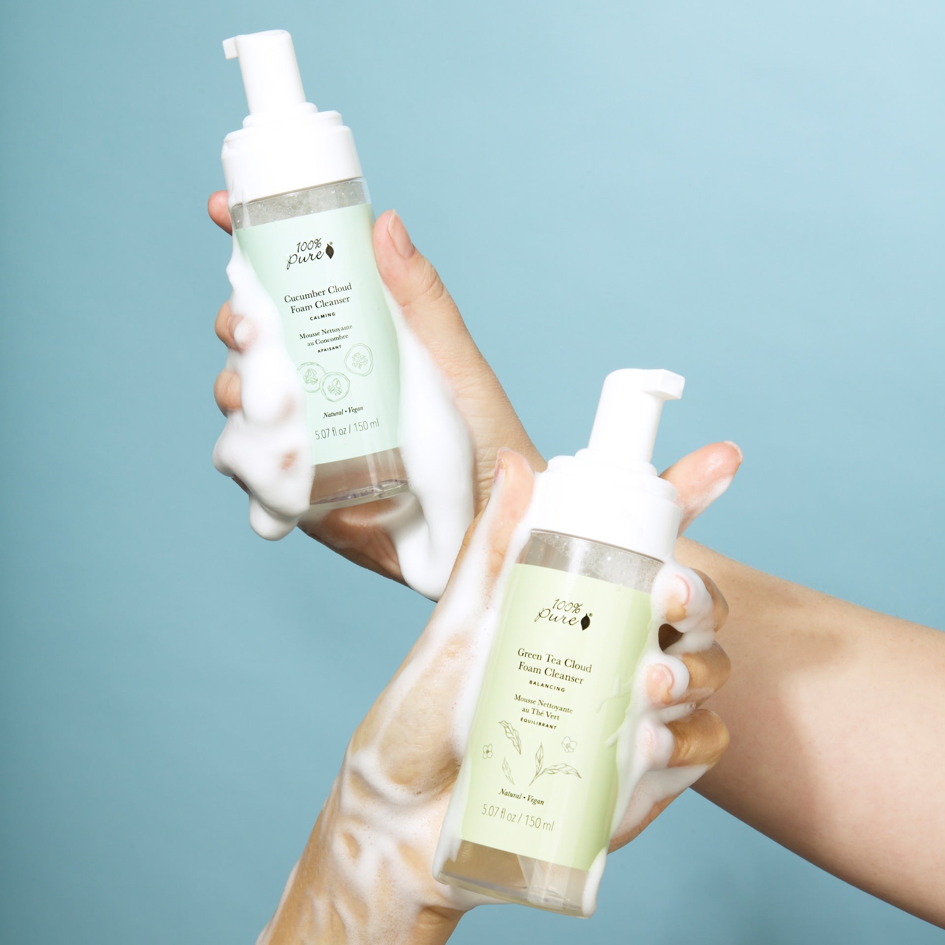 100 Pure Green Tea Cloud Foam Face Cleanser Face | Botā natural skincare.