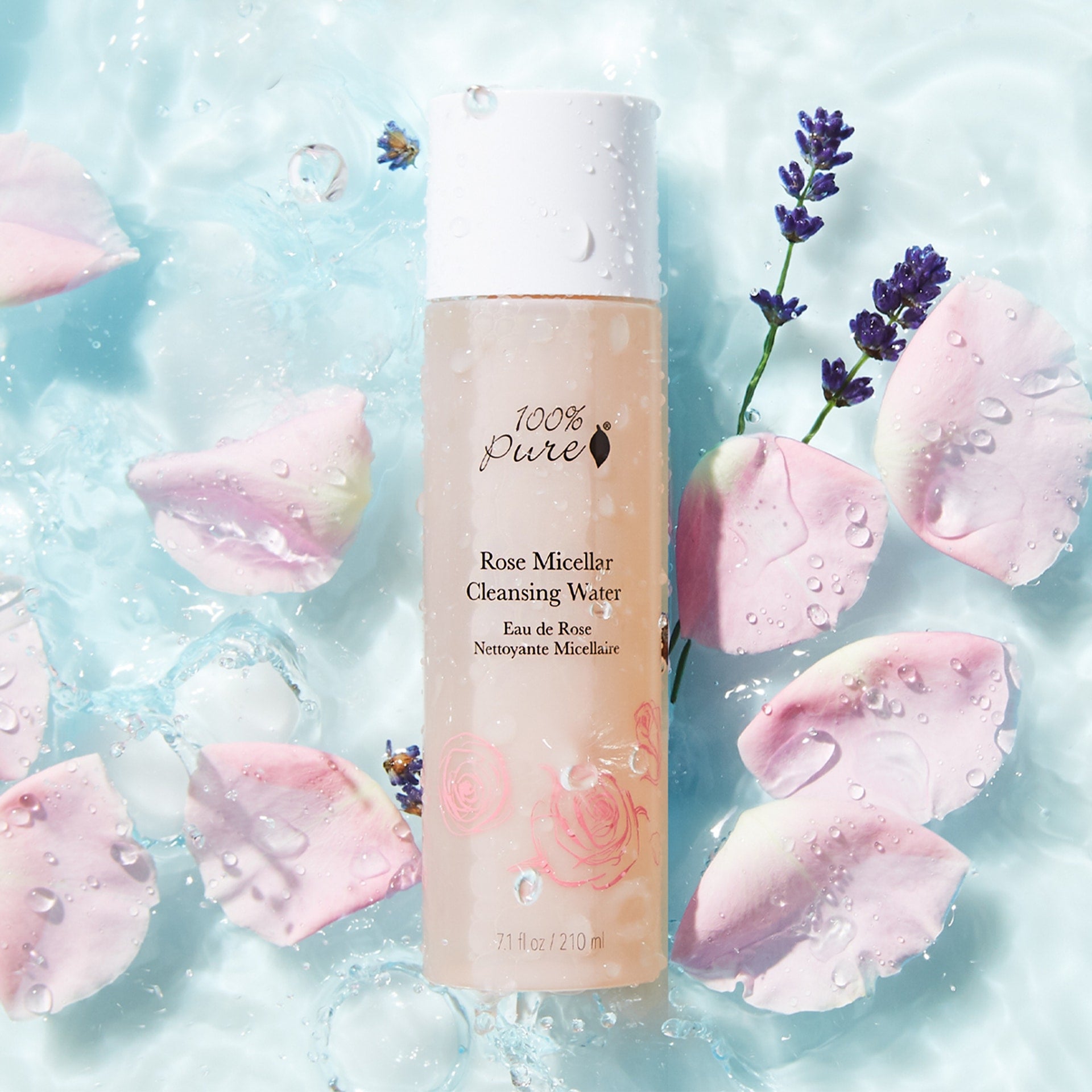 100 Pure Rose Micellar Cleansing Water Face | Botā natural skincare.