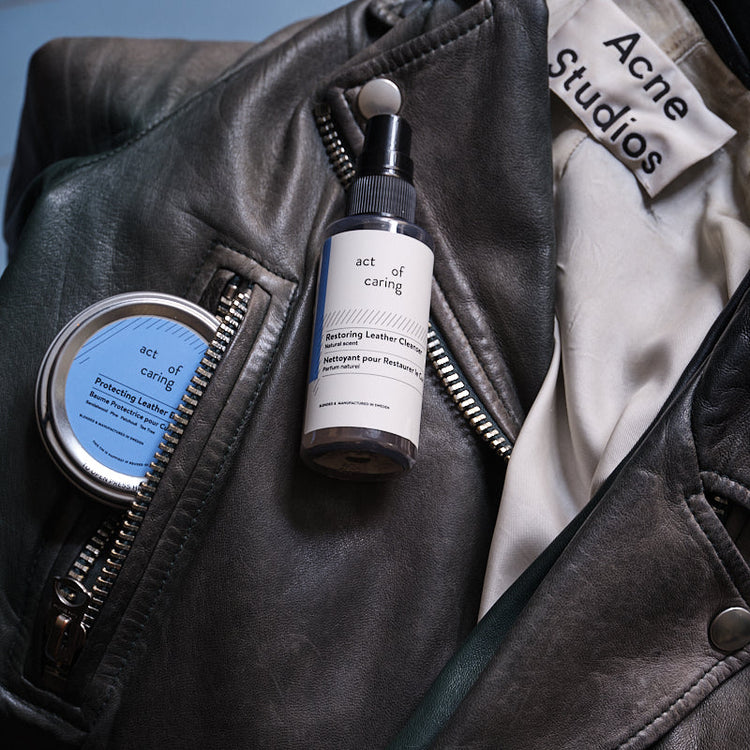 Act of Caring Restoring Leather Cleanser Home | Botā natural skincare.