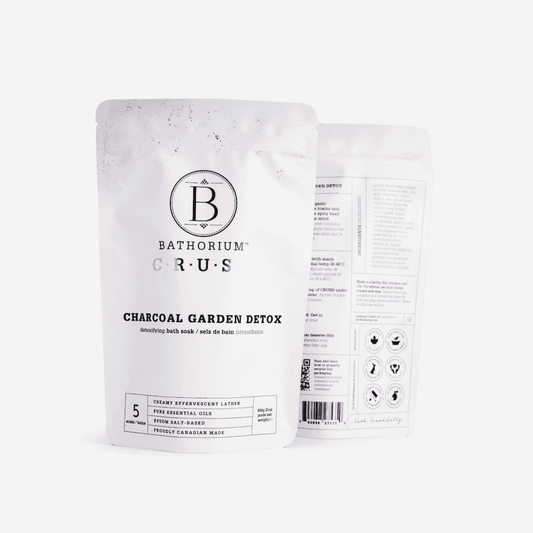 Bathorium Crush Charcoal Garden Detox Soak — activated charcoal detoxifying bath soak | Botā
