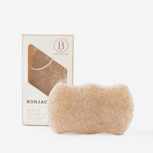 Bathorium Konjac Walnut Shell Exfoliating Body Sponge Bath & Body | Botā natural skincare.