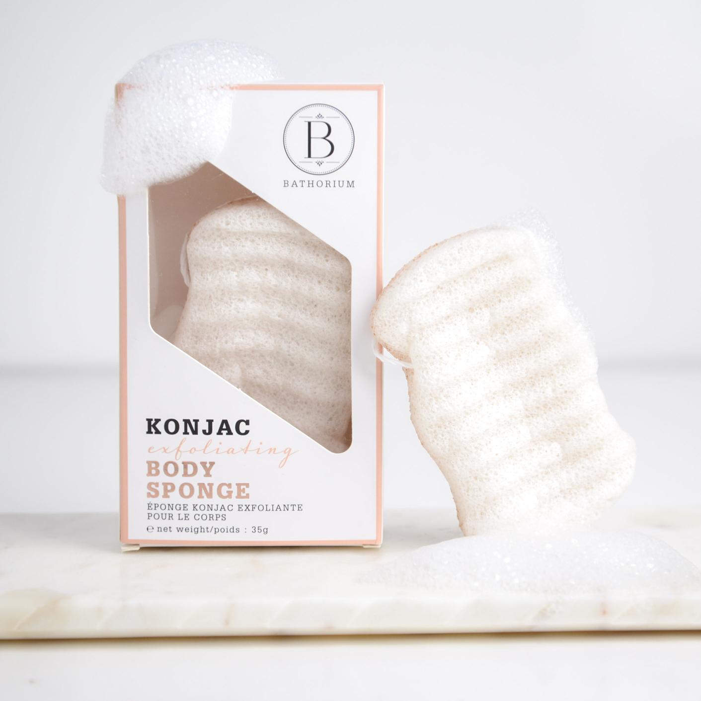 Bathorium Konjac Walnut Shell Exfoliating Body Sponge Bath &amp; Body | Botā natural skincare.