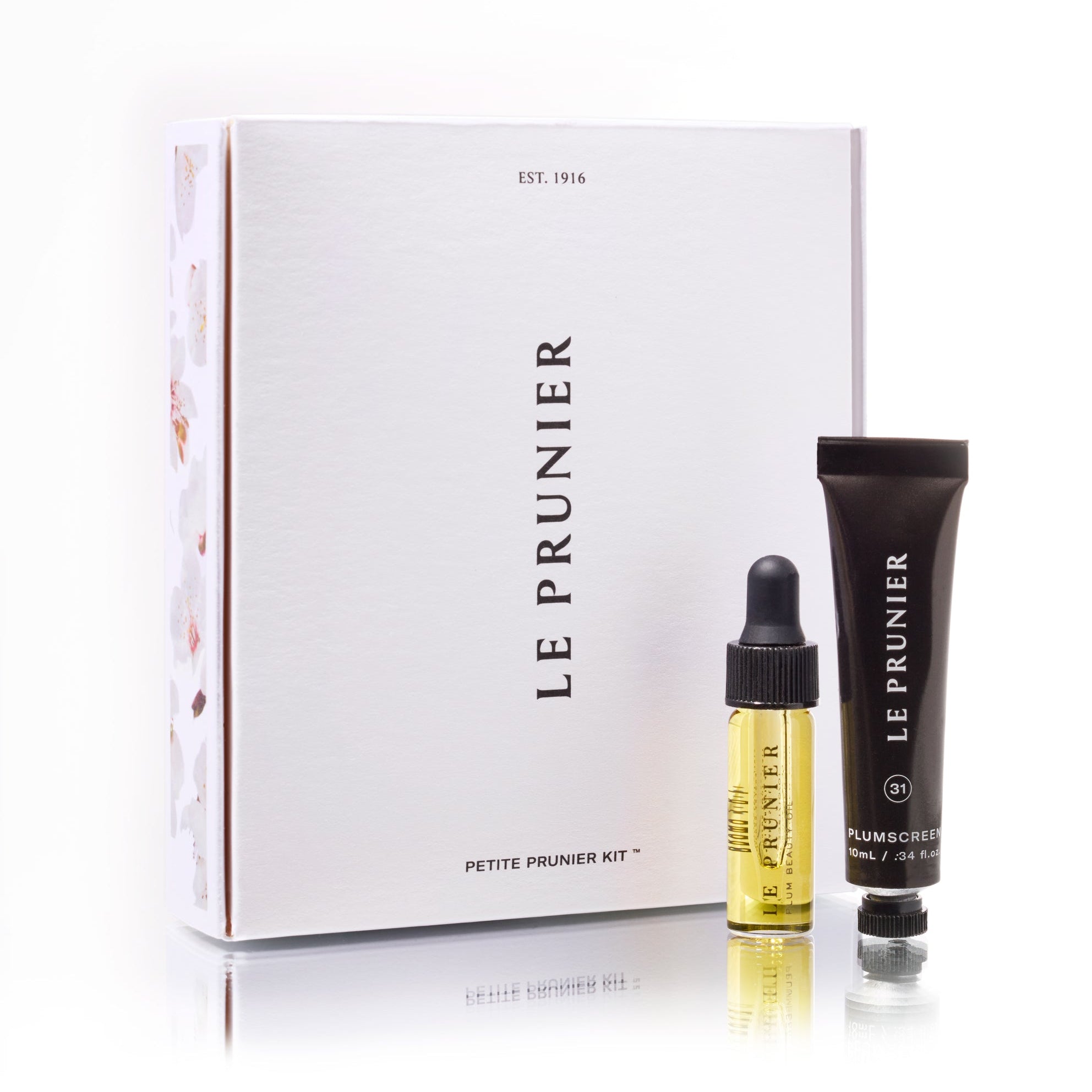 Le Prunier Petite Prunier Kit — travel-size Plum Beauty Oil and Plumscreen SPF 31 minis with gift box | Botā