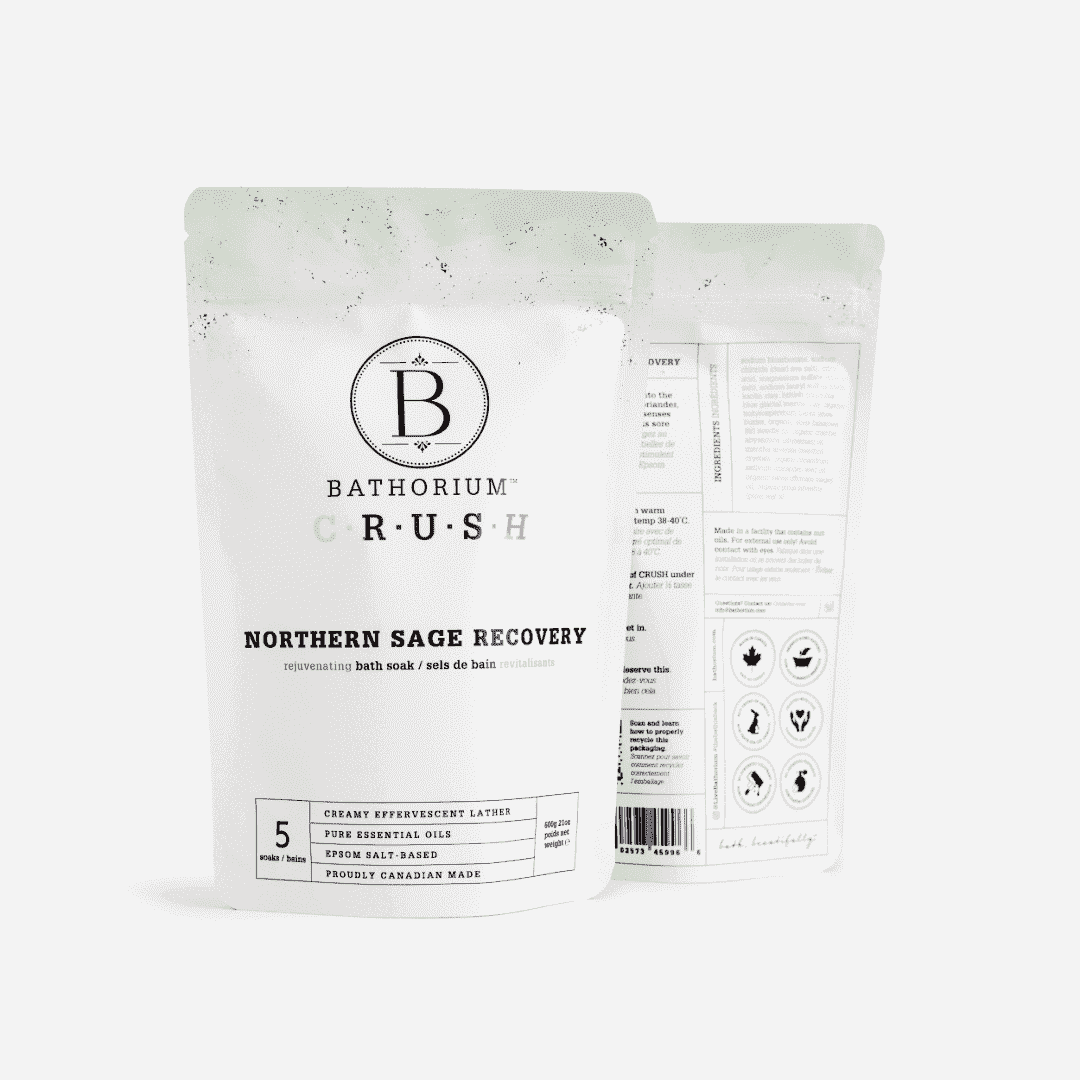 Bathorium Crush northern sage recovery post-workout bath soak natural muscle relief self-care wellness detox Botā France UK