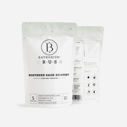 Bathorium Crush Northern Sage Recovery — Epsom salt bath soak for muscle relief with eucalyptus | Botā
