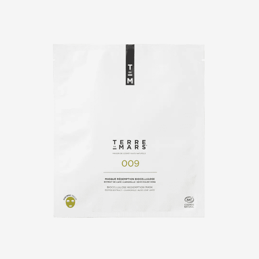 Terre de Mars Redemption Biocellulose Mask — purifying detox sheet mask with caffeine and chamomile | Botā