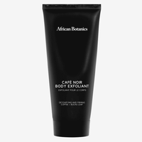 African Botanics Cafe Noir Body Exfoliant Scrub — coffee and volcanic pumice body scrub in a glass jar | Botā