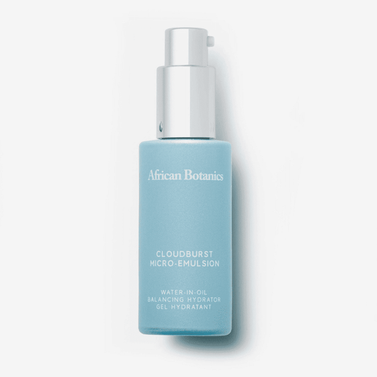 African Botanics Cloudburst Micro-Emulsion — weightless anti-ageing moisturiser with hyaluronic acid and niacinamide | Botā