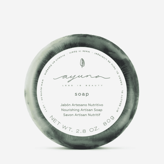 Ayuna Gentle Cleansing and Nourishing Soap — charcoal-infused cleansing bar with organic oils | Botā