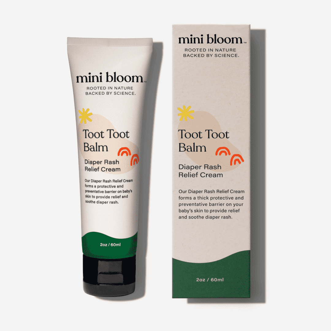 Mini Bloom Toot Toot Balm - Diaper rash relief cream | Non-toxic baby wellness products | Botā
