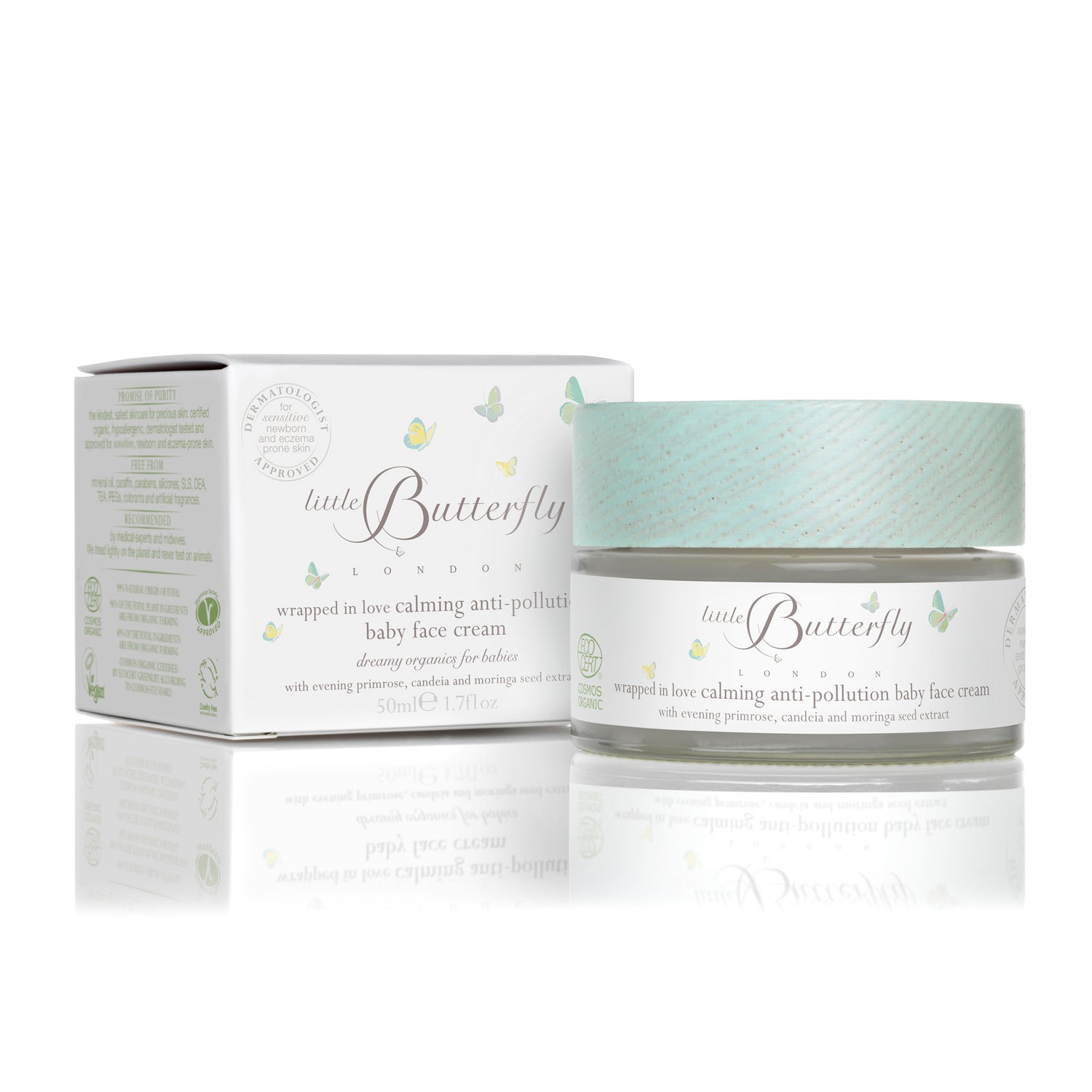 Little Butterfly Wrapped In Love Calming Anti-Pollution Baby Face Cream Children | Botā natural skincare.