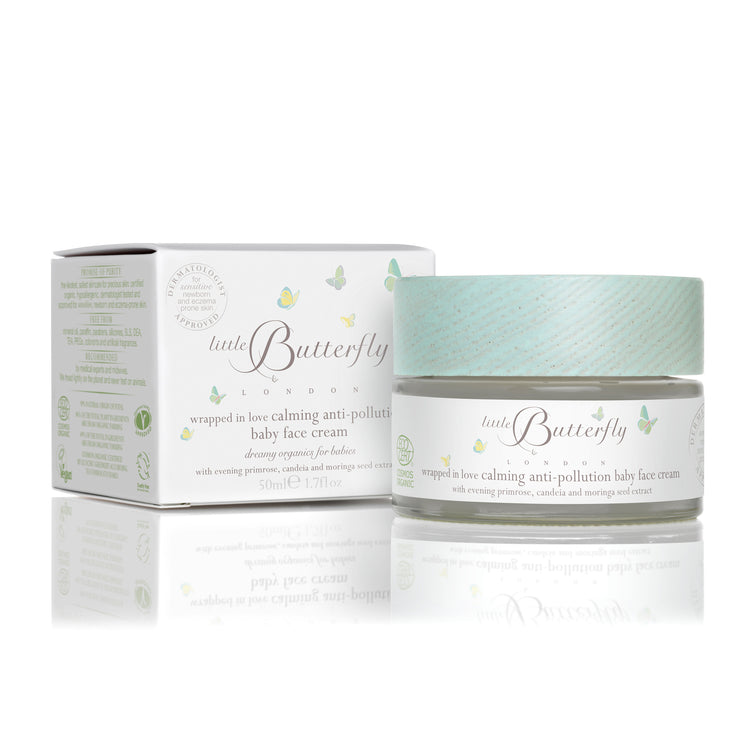 Little Butterfly Wrapped In Love Calming Anti-Pollution Baby Face Cream Children | Botā natural skincare.