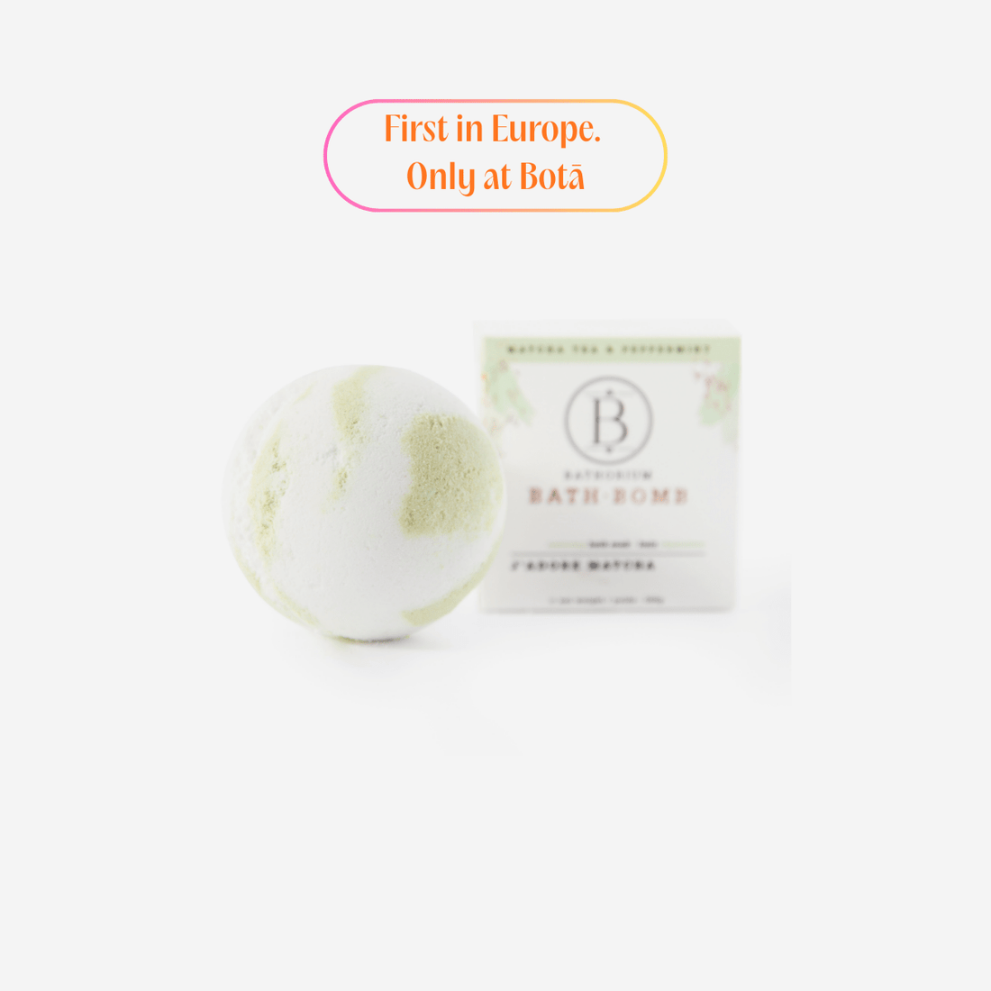 Bathorium luxury bath bomb matcha natural bath soak wellness self-care Dead Sea minerals antioxidant Botā France UK