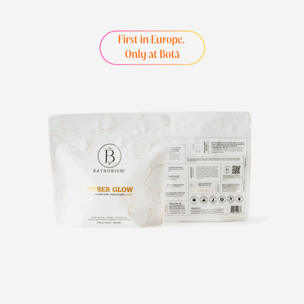 Bathorium glowing skin bath clay detox natural radiance treatment grey sea salt red clay luminous exfoliating Botā France UK