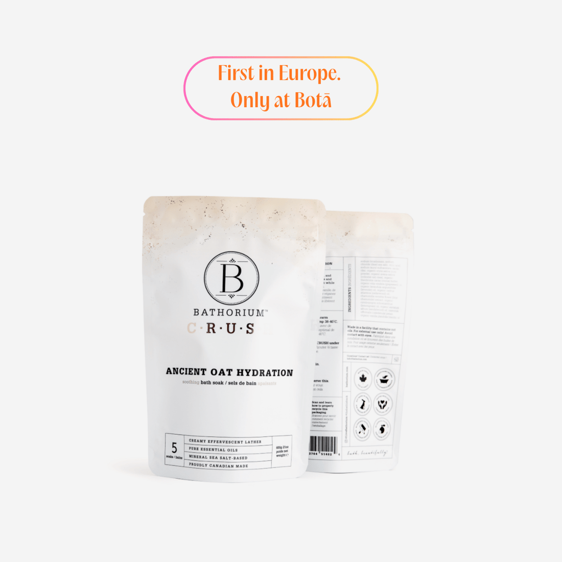 Bathorium Crush ancient oat hydration bath salt Bota