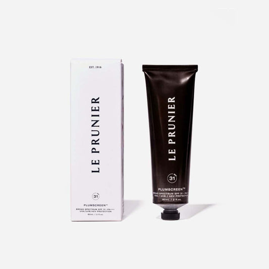 Le Prunier Plumscreen Broad Spectrum SPF 31 — sheer plum-powered mineral sunscreen | Botā