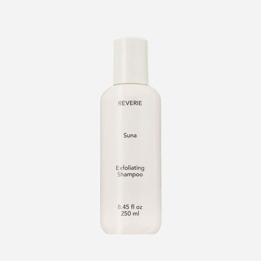 Reverie Suna Deep Exfoliating Shampoo — volcanic ash and charcoal scalp treatment bottle | Botā