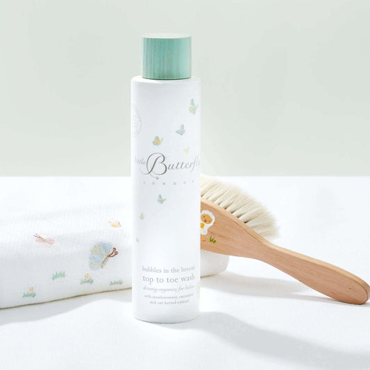 Little Butterfly Bubbles-In-The-Breeze — certified organic top-to-toe baby wash | Botā