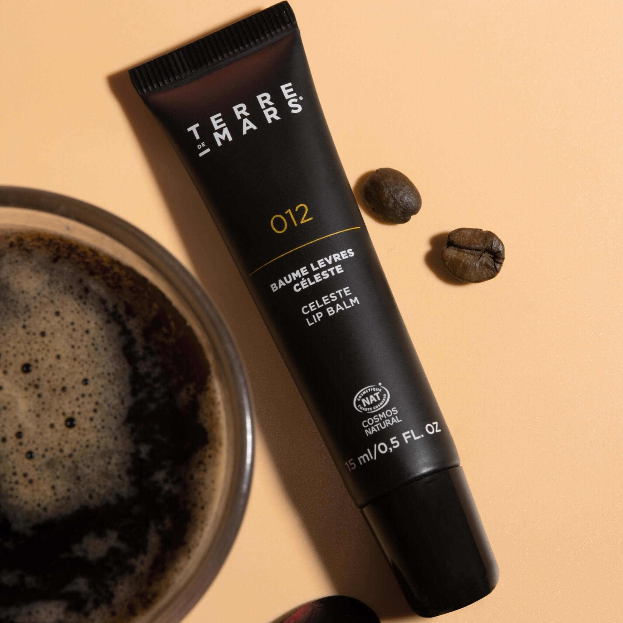 Terre de Mars Organic Celeste Coffee Lip Balm Face | Botā natural skincare.