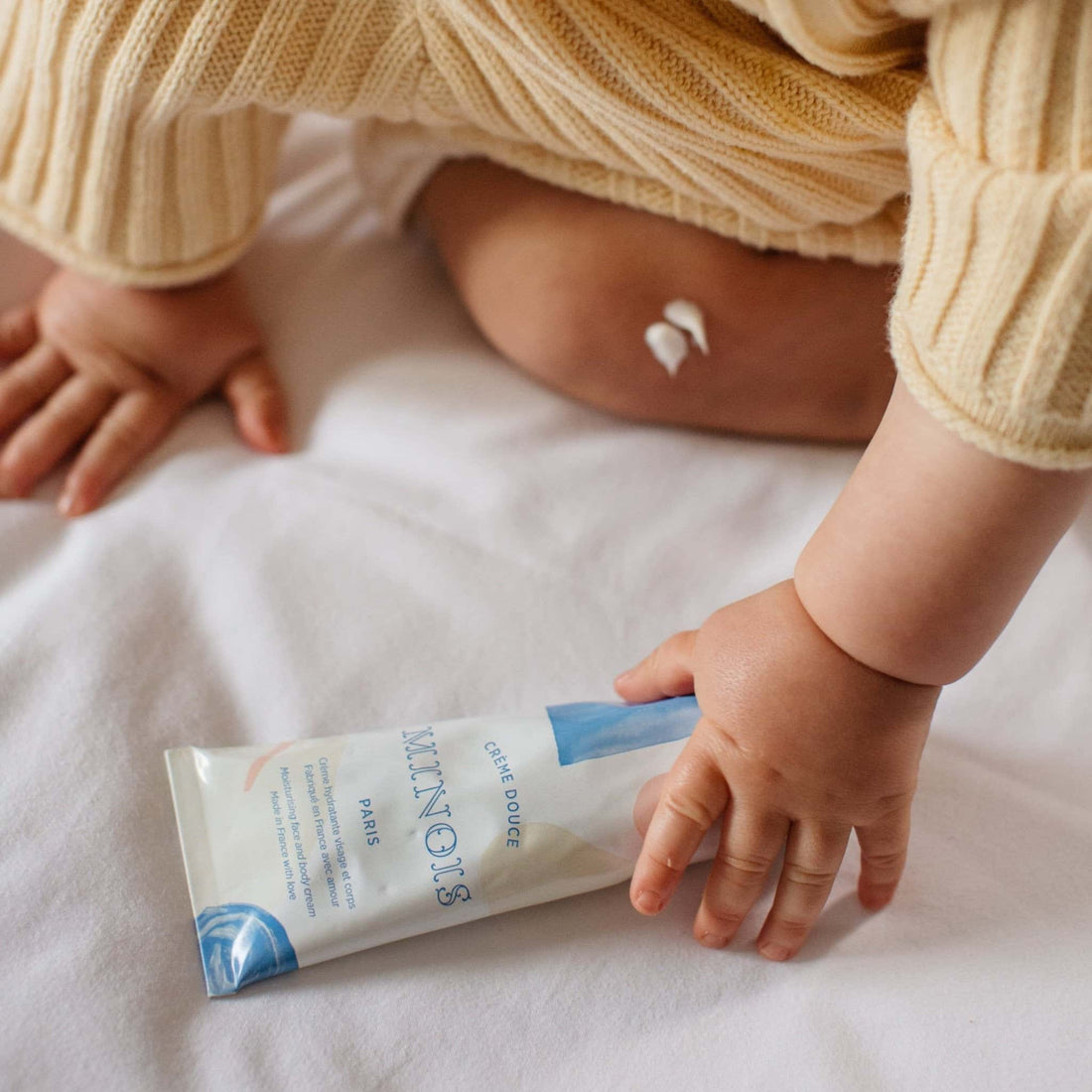 Minois French gentle face body cream organic baby moisturizer from birth sensitive skin luxury baby skincare Botā France UK