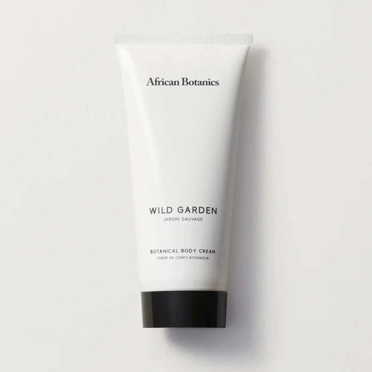 African Botanics Wild Garden Botanical Body Cream — rich botanical body moisturiser in a glass jar | Botā